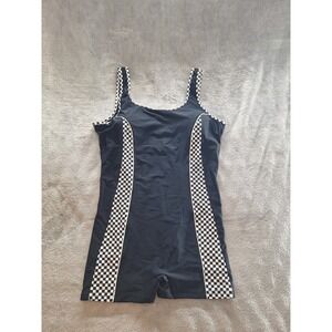 Ocean Blues New with Tags Swimsuit One Piece Size 2XL Checkered Black White NWT